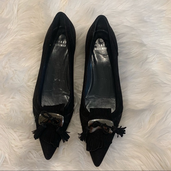 Stuart Weitzman Shoes - Stuart Weitzman suede kitten heeled flats
